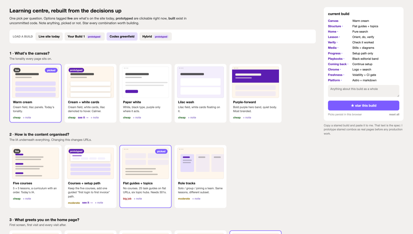 Codex counter-proposal loaded in the sidebar